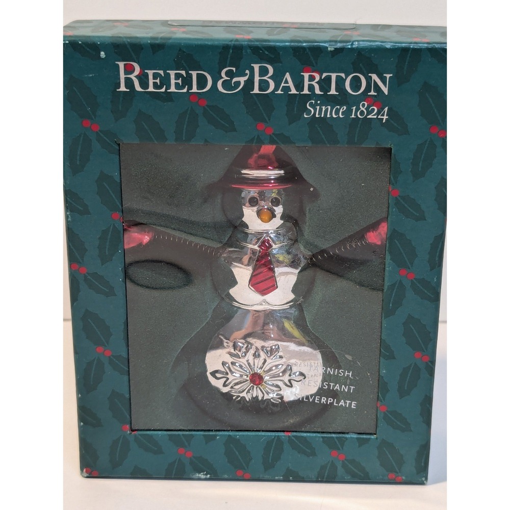 Reed and Barton snowman with mittens ornament
